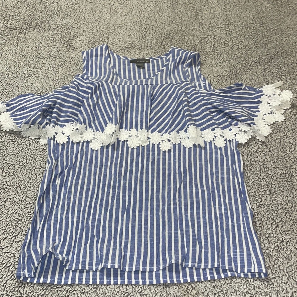 Lola B. Size medium striped top